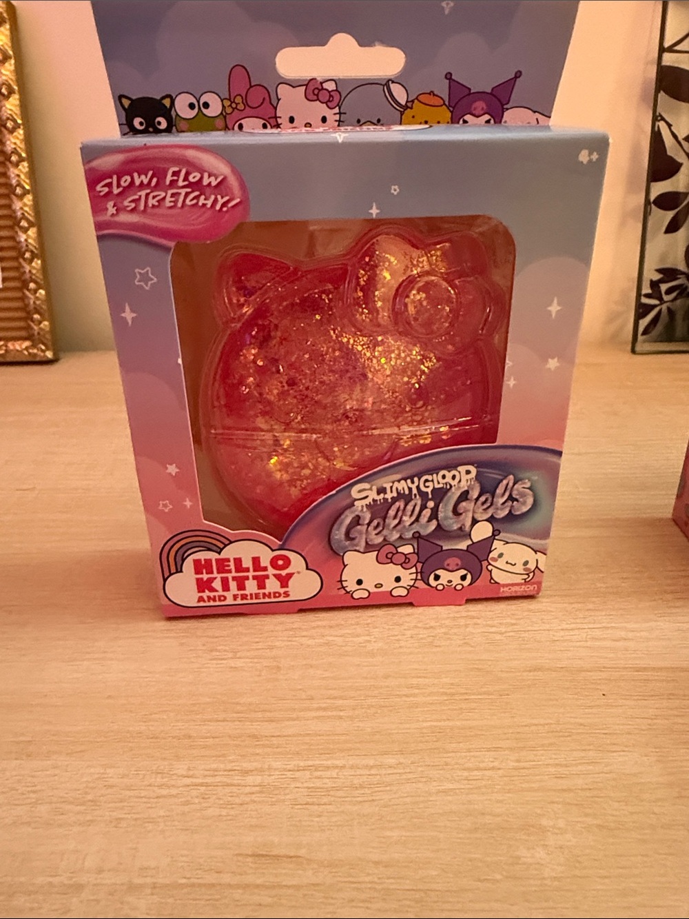 Sanrio Hello Kitty Glitter Gelli Gels - Pink & Gold Sparkle authentic